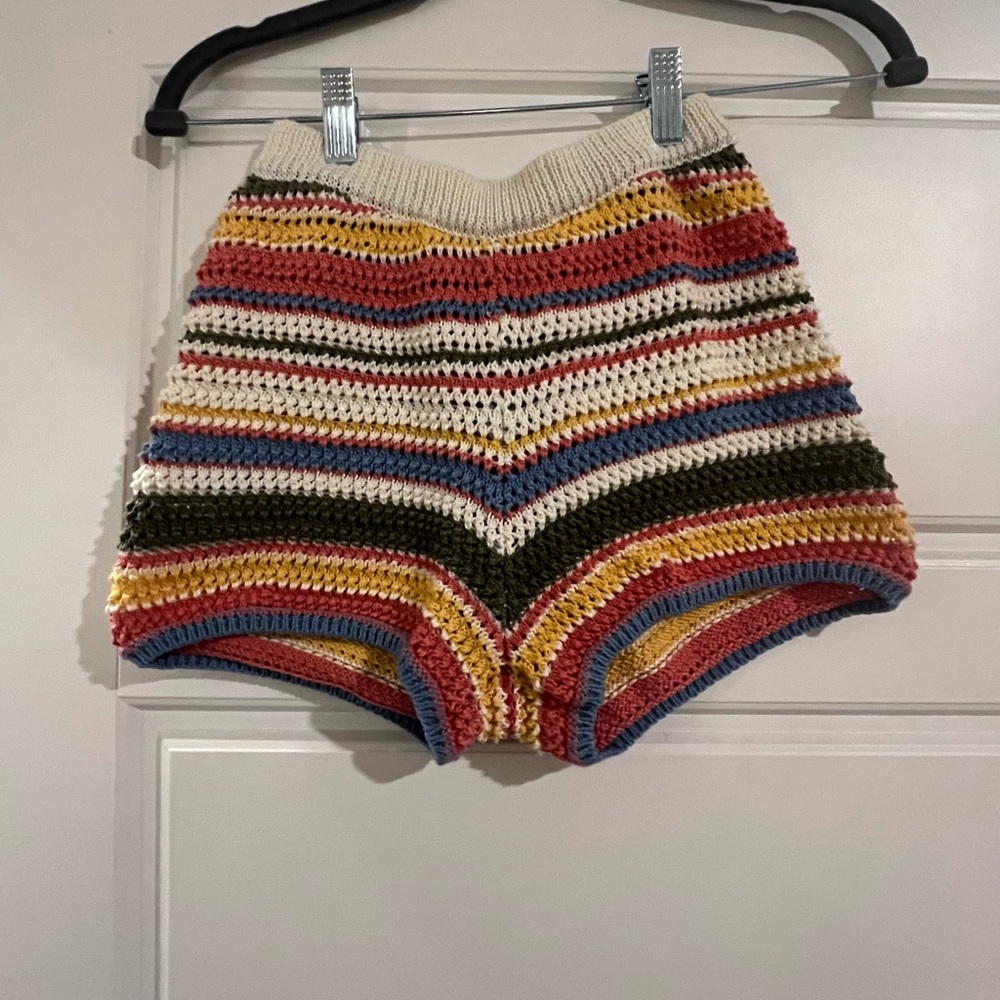 Zara multi color knit shorts